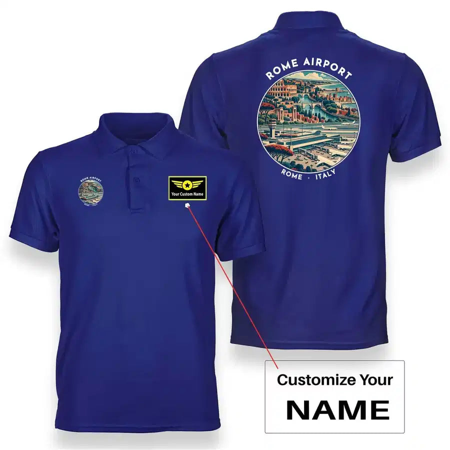 FCO - Badge - Double-Side Polo - Blue + Name