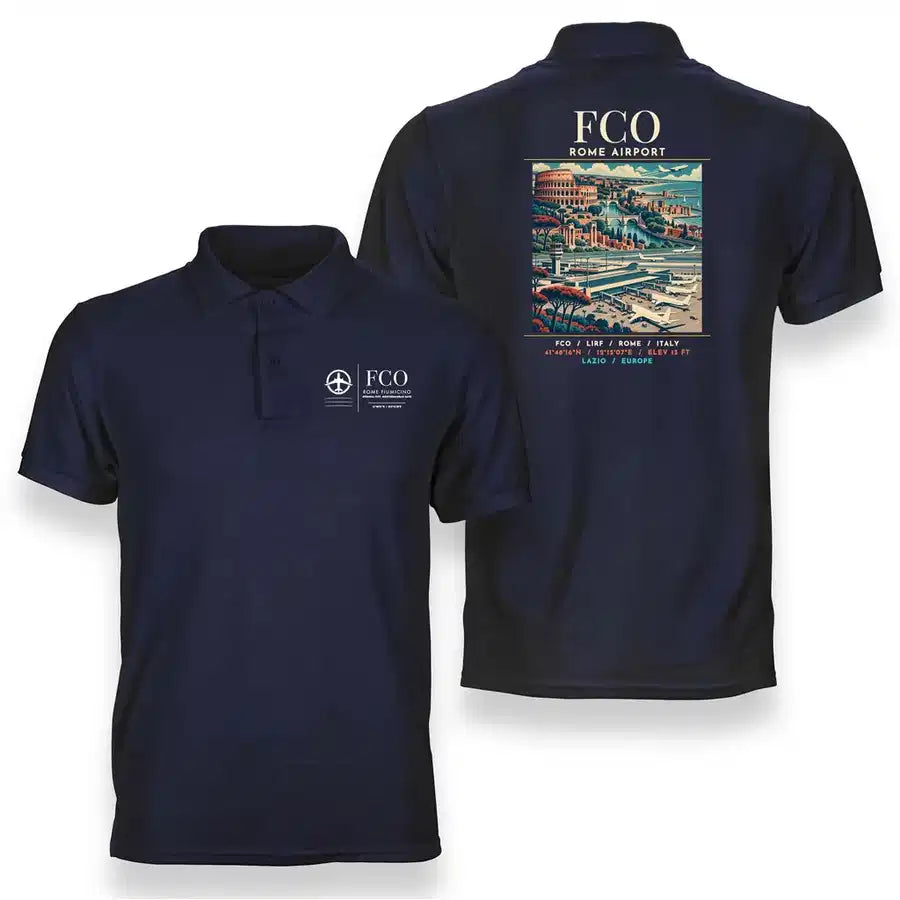 FCO - Poster - Double-Side Polo - Navy Blue
