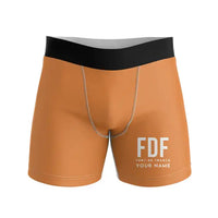 Thumbnail for Martinique Aimé Césaire International Airport (FDF) Men Boxers - Code + Name - Orange