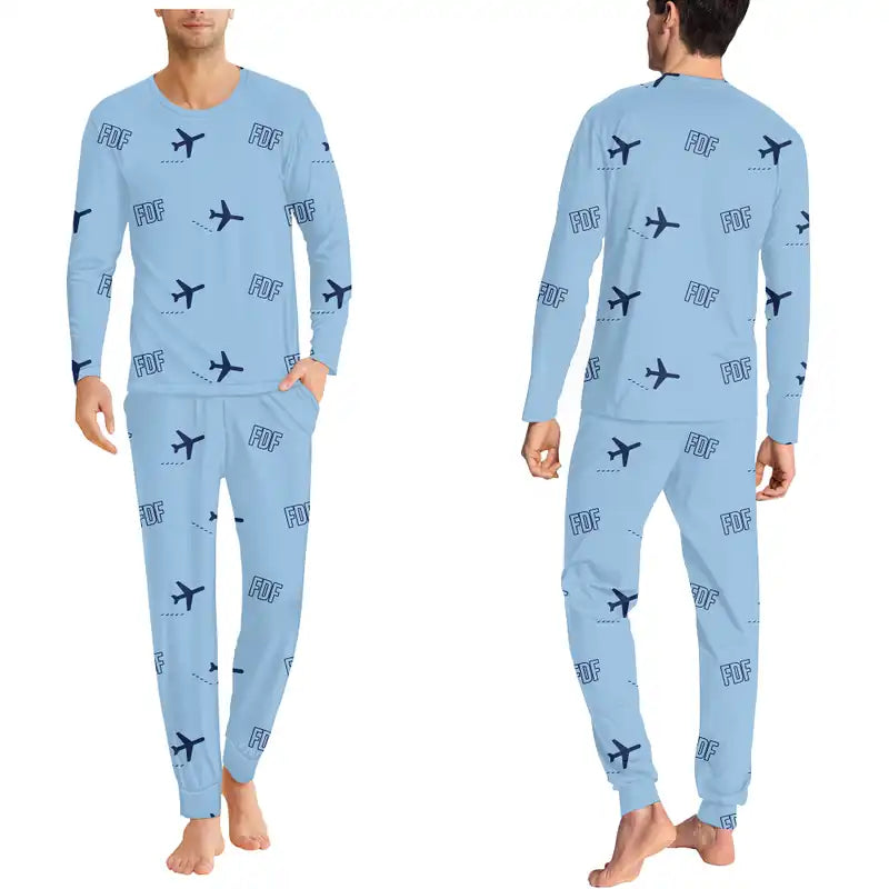 Martinique Aimé Césaire International Airport (FDF) Pajamas - Men Pajamas - Light Blue