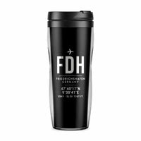 Thumbnail for Bodensee-Airport Friedrichshafen (FDH) Travel Mugs - ID Tag - Plastic (No Holder) - Black