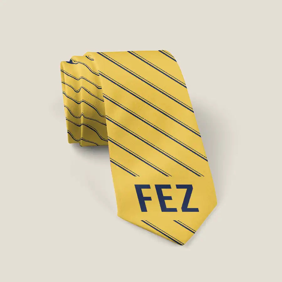Fes - Saiss Airport (FEZ) Ties - Tie - Stripe - Yellow