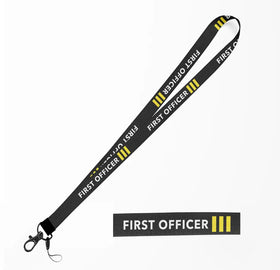 FIRST OFFICER & 3 Lines Lanyard & ID Holders