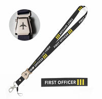 Thumbnail for FIRST OFFICER & 3 Lines seat belt lanyard - black
