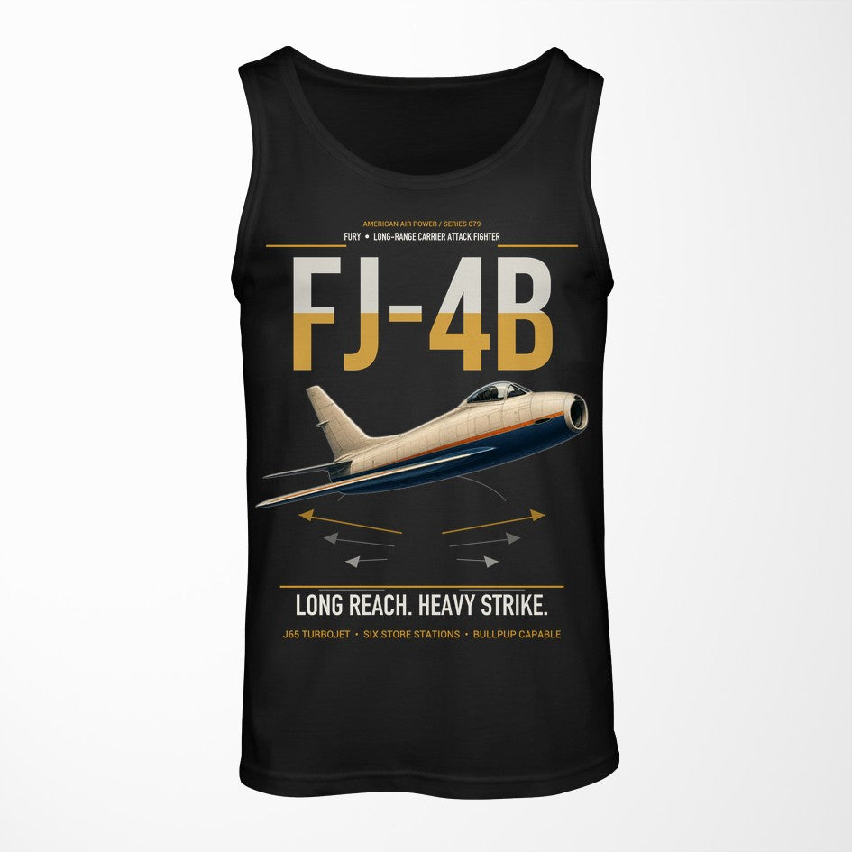 FJ-4B Fury design on black tank top