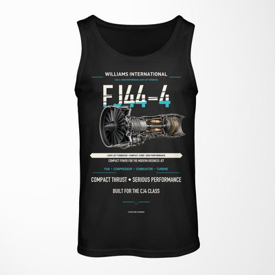 FJ44-4 design on black tank top