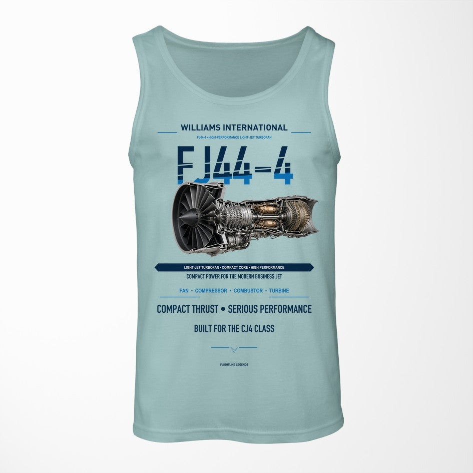 FJ44-4 design on light green tank top