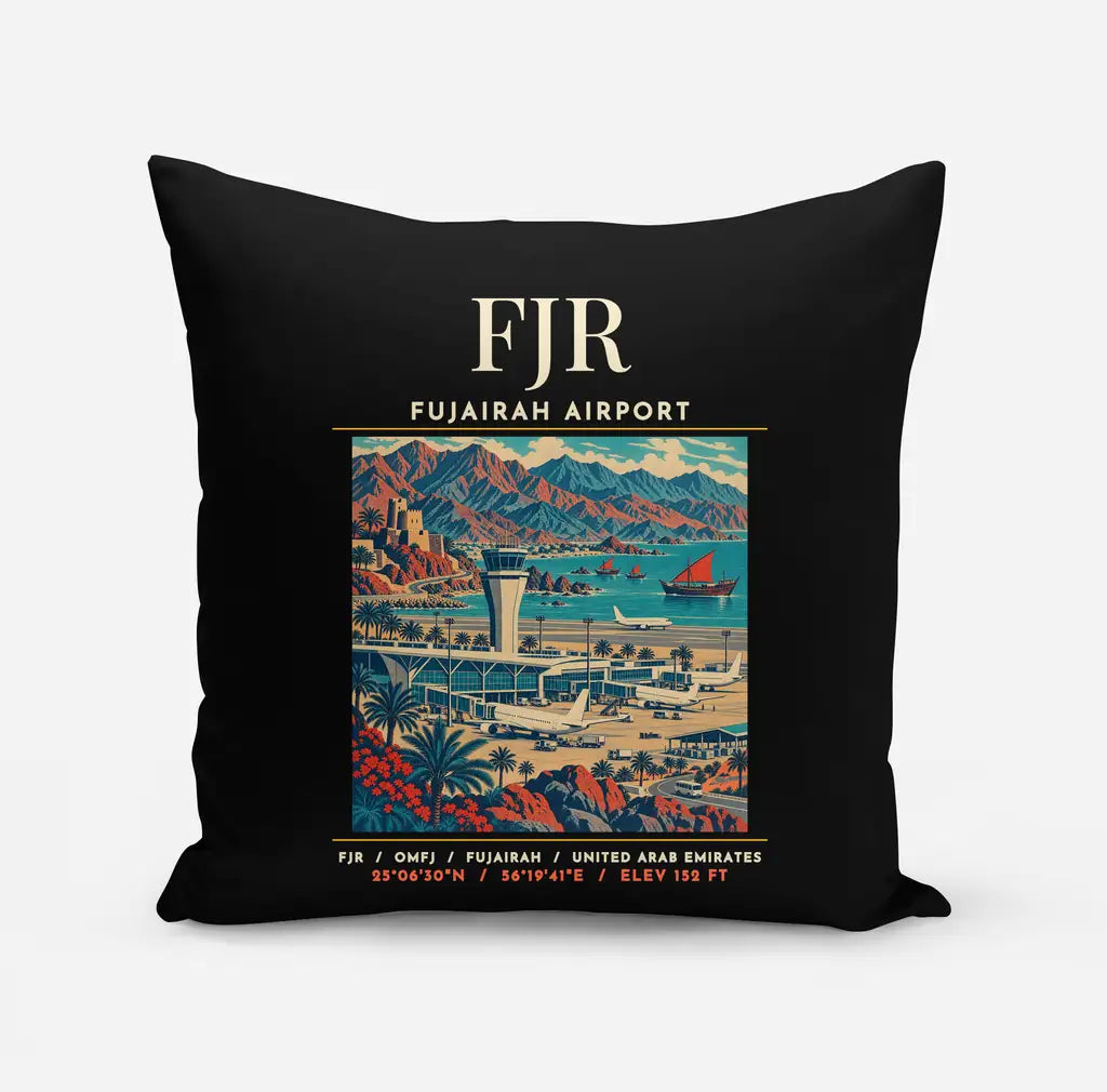 FJR - Poster - Pillow - Black