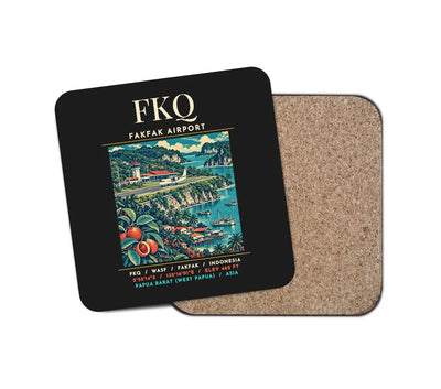 FKQ - Poster - Coaster - Black