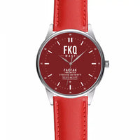 Thumbnail for Fakfak Airport (FKQ) Aviator Watches - Classic - Dark Red - Leather Strap - Red Leather Strap