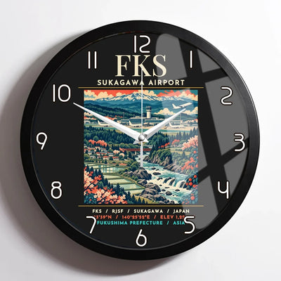 FKS - Poster - Wall Clock Framed - Black