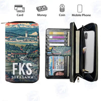 Thumbnail for Fukushima Airport (FKS) Leather Wallets - Zip Long Wallet - Scene
