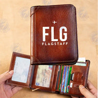 Thumbnail for Flagstaff Pulliam Airport (FLG) Leather Wallets - Printed Leather Wallet - Code