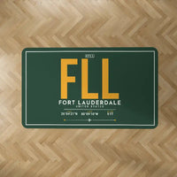 Thumbnail for Fort Lauderdale-Hollywood International Airport (FLL) Carpets - Carpet Rectangle - ID Tag - Dark Green V2
