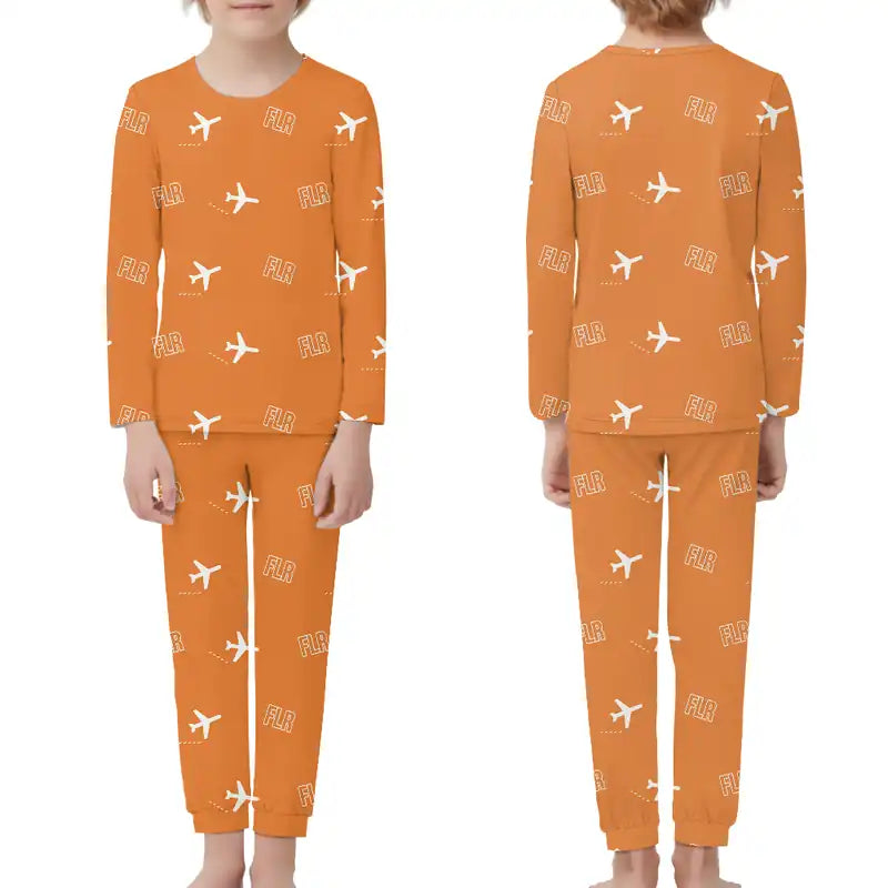 Florence Airport (FLR) Pajamas - Children Pajamas - Orange