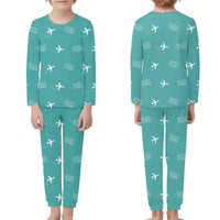 Thumbnail for Memmingen Airport (FMM) Pajamas - Children Pajamas - Turquoise