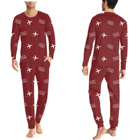 Thumbnail for Memmingen Airport (FMM) Pajamas - Men Pajamas - Dark Red