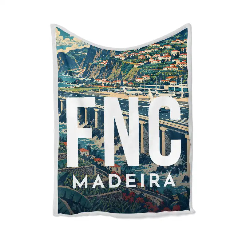 Madeira Cristiano Ronaldo Airport (FNC) Bedding Sets & Blankets - Blanket - Scene