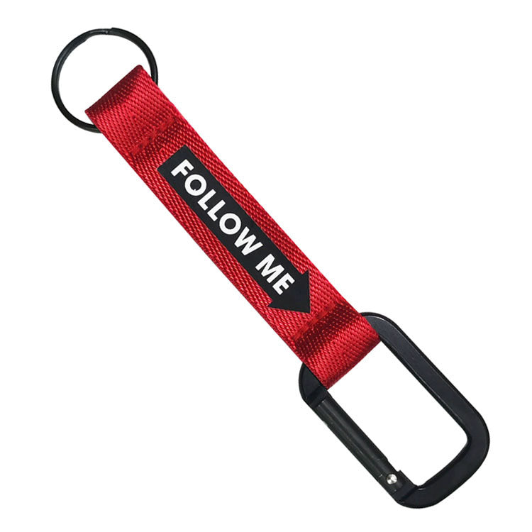 FOLLOW ME (Red) Designed Mountaineer Style Key Chains