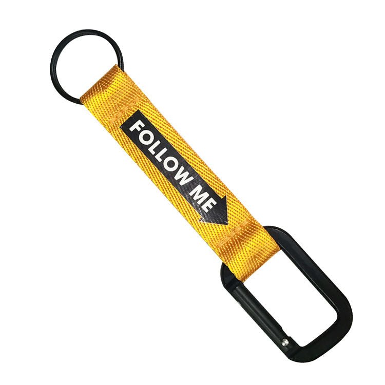 FOLLOW ME (Yellow) Designed Mountaineer Style Key Chains