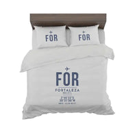 Thumbnail for Fortaleza - Pinto Martins International Airport (FOR) Bedding Sets & Blankets - Bedding Set - ID Tag - Light Gray