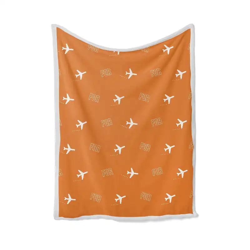Fortaleza - Pinto Martins International Airport (FOR) Bedding Sets & Blankets - Blanket - Pattern - Orange