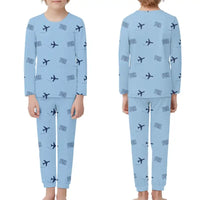 Thumbnail for Fortaleza - Pinto Martins International Airport (FOR) Pajamas - Children Pajamas - Light Blue