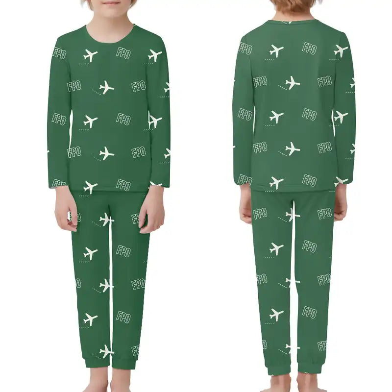 Freeport Grand Bahama International Airport (FPO) Pajamas - Children Pajamas - Green