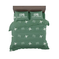 Thumbnail for Treasure Coast International Airport (FPR) Bedding Sets & Blankets - Bedding Set - Pattern - Green