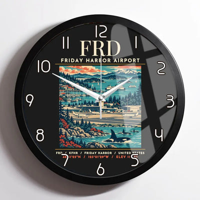 FRD - Poster - Wall Clock Framed - Black
