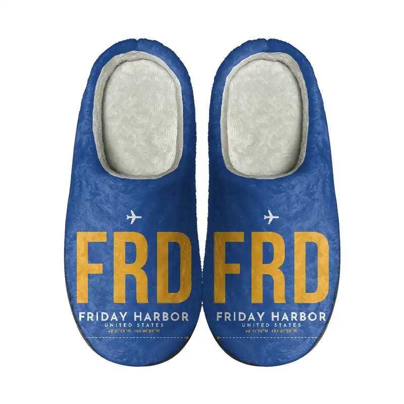 Friday Harbor Airport (FRD) Slippers & Flip Flops - Slippers - Cotton - Code - Same - Blue