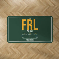 Thumbnail for Forlì Airport (FRL) Carpets - Carpet Rectangle - ID Tag + Name - Dark Green V2