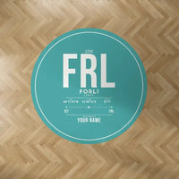 Thumbnail for Forlì Airport (FRL) Carpets - Carpet Round - ID Tag + Name - Turquoise V2