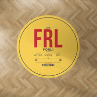 Thumbnail for Forlì Airport (FRL) Carpets - Carpet Round - ID Tag + Name - Yellow V2