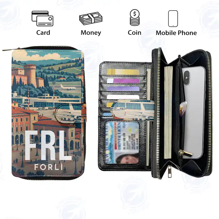 Forlì Airport (FRL) Leather Wallets - Zip Long Wallet - Scene