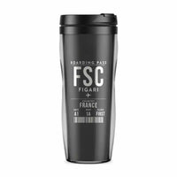 Thumbnail for Figari Sud-Corse Airport (FSC) Travel Mugs - Boarding Pass - Plastic (No Holder) - Gray