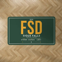 Thumbnail for Sioux Falls Regional Airport (Joe Foss Field) (FSD) Carpets - Carpet Rectangle - ID Tag - Dark Green V2