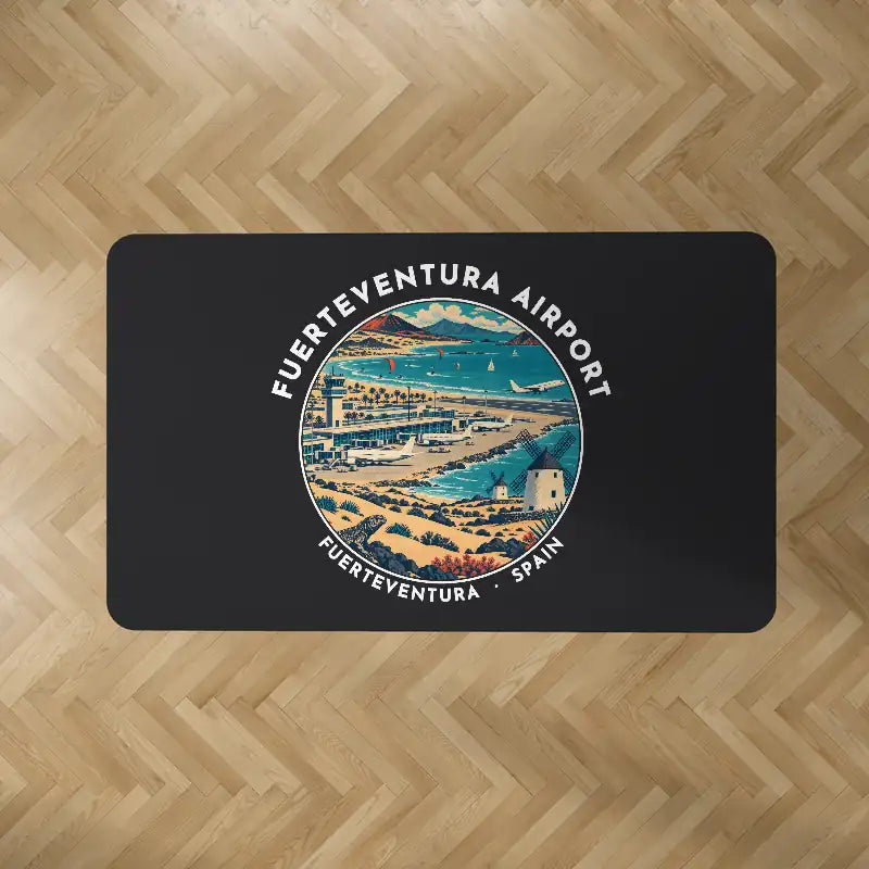 Fuerteventura Airport (FUE) Carpets - Carpet Rectangle - Badge - Black V2