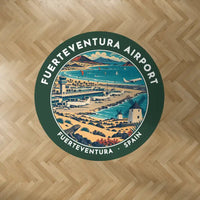 Thumbnail for Fuerteventura Airport (FUE) Carpets - Carpet Round - Badge - Dark Green V2