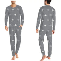 Thumbnail for Fuerteventura Airport (FUE) Pajamas - Men Pajamas - Gray