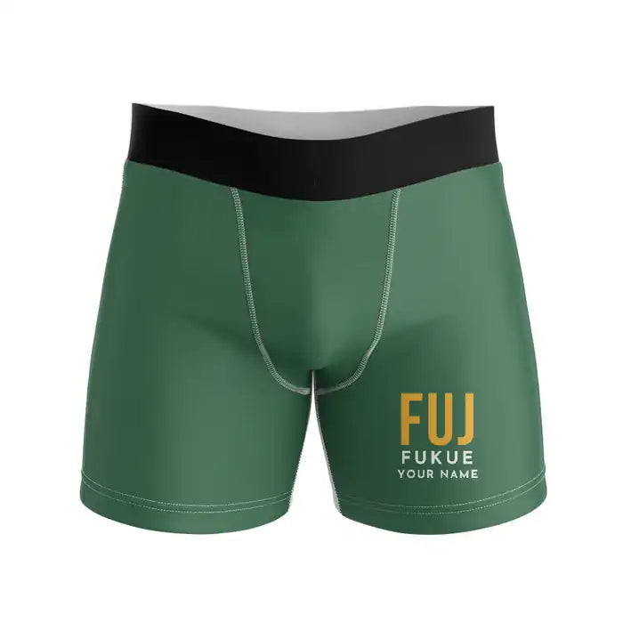 Fukue Airport (FUJ) Men Boxers - Code + Name - Green