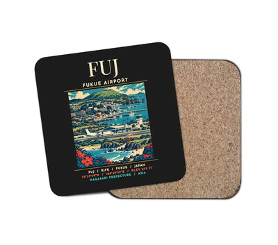 FUJ - Poster - Coaster - Black
