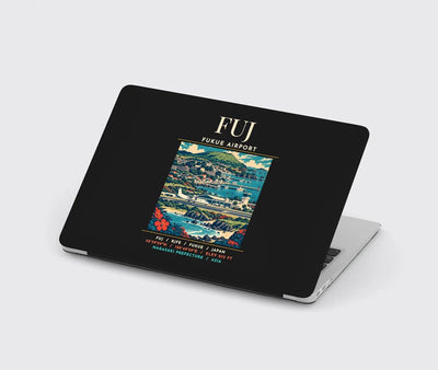 FUJ - Poster - MacBook Case - Black