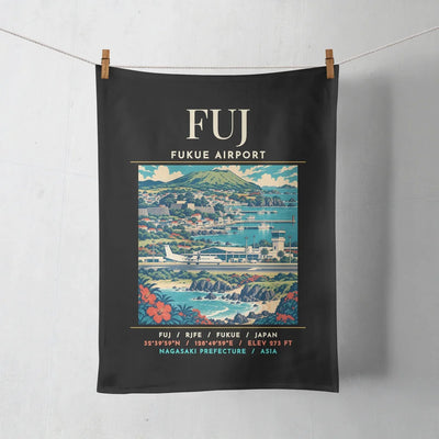 FUJ - Poster - Towel - Black