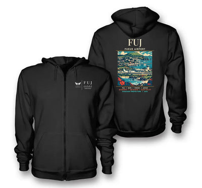 FUJ - Poster - Zipped Hoodie - Black