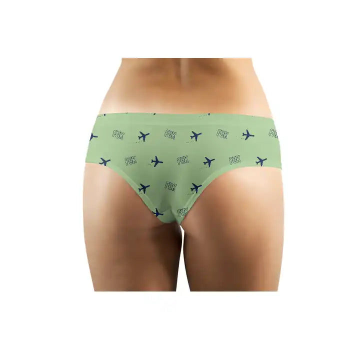 Fukuoka Airport (FUK) Women Panties - Pattern - Light Green - Back