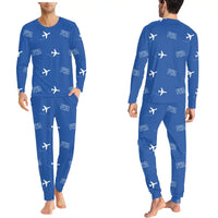 Thumbnail for Fort Wayne International Airport (FWA) Pajamas - Men Pajamas - Blue