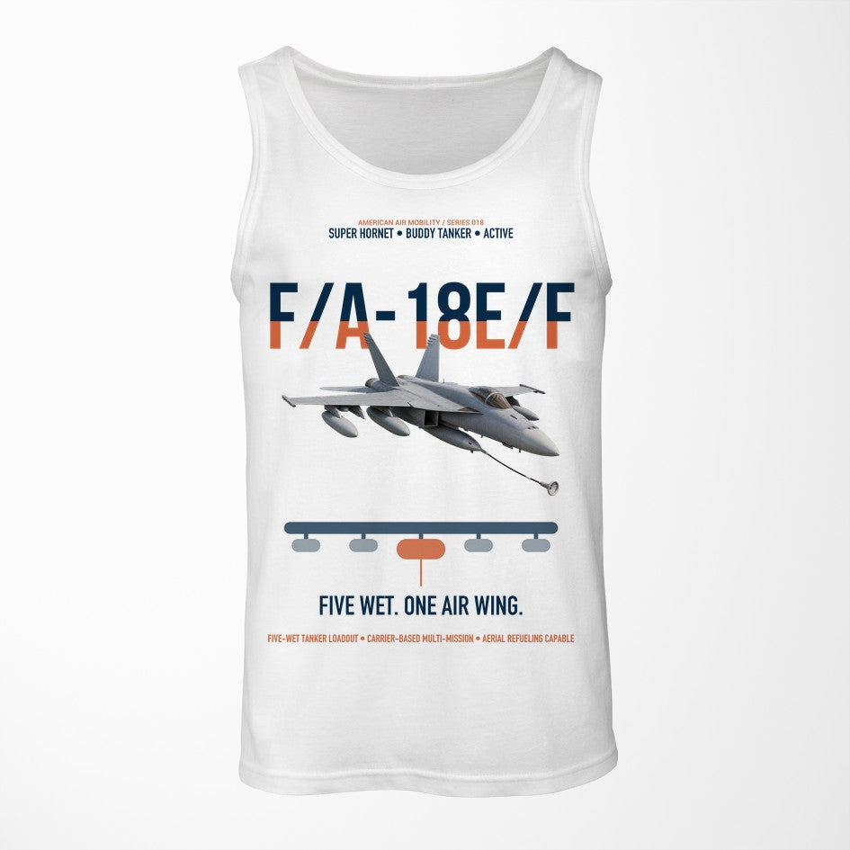F A-18E F Buddy Tanker design on white tank top