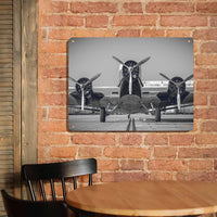 Thumbnail for Face to Face to 3 Engine Old Airplane Printed Metal Sign