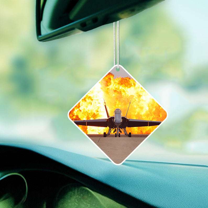 Face to Face with Air Force Jet & Flames Designed Car Air Fresheners